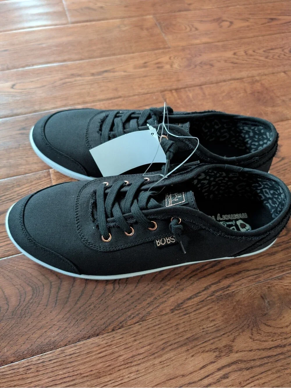 Skechers Bob's B Cute Casual Sneaker Machine Washable Canvas Tied-off Laces 10